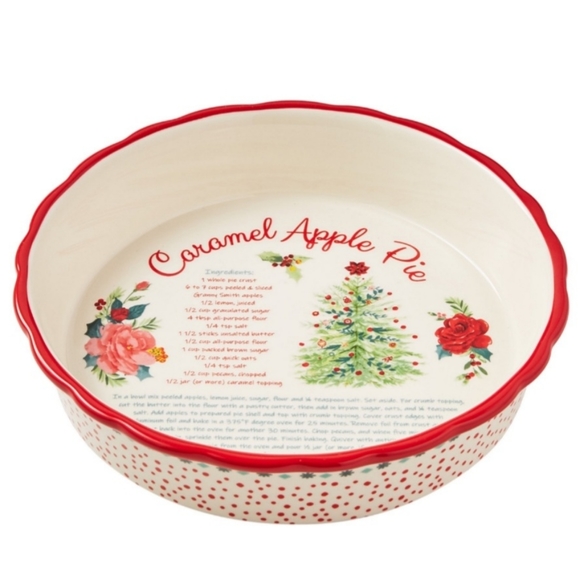 The Pioneer Woman Carmel Apple Pie Plate - Picture 1 of 3